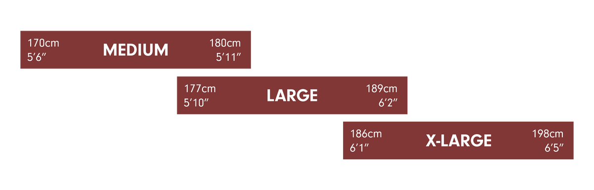 Claymore size chart